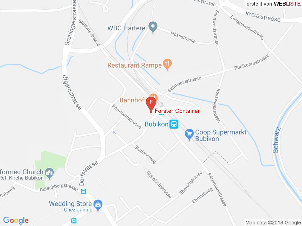 Standort Forster Container in 8608 Bubikon